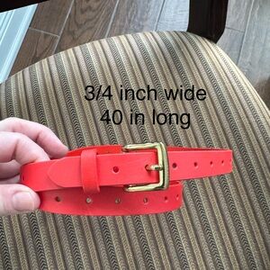 J crew women’s Red Belt with Gold Buckle XS/S